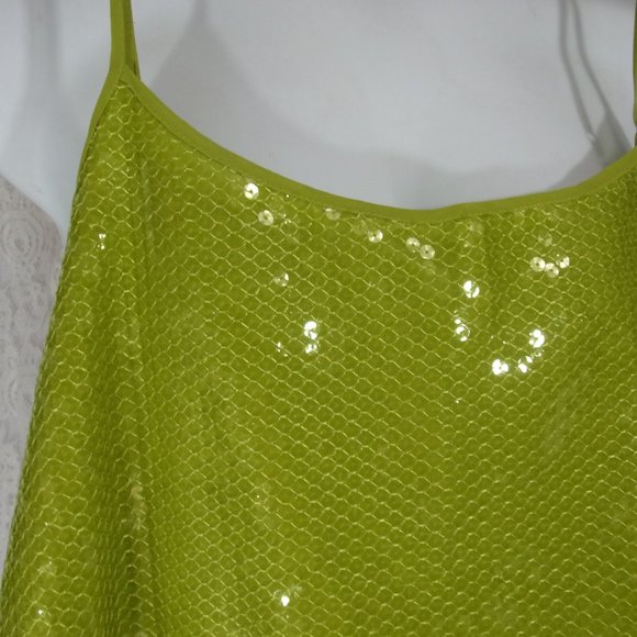 Carole Little Bling Top Camisole Size L Green NWT - Picture 2 of 3